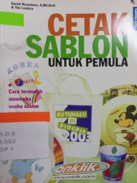 Cetak Sablon untuk Pemula