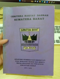 Ceritera Rakyat Daerah Sumatera Barat