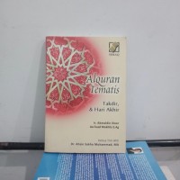 Image of Alquran Tematis , Takdir & Hari Akhir