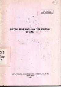Sistem Pemerintahan Tradisional di Bali