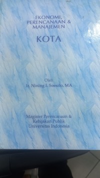 EKONOMI, PERENCANAAN & MANAJEMEN KOTA